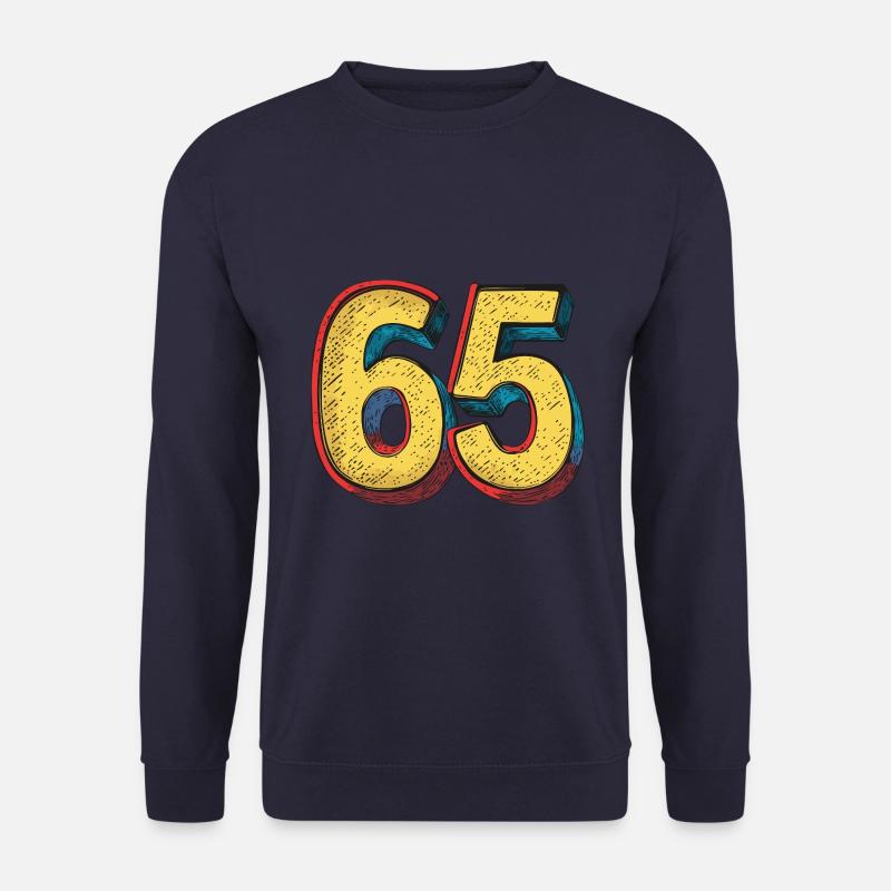 65 Zahl Bunt - Unisex Pullover - Navy