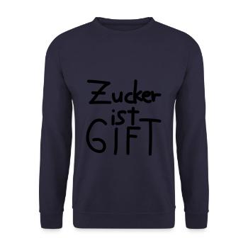 Zucker ist Gift - Unisex Pullover - Navy - Vorne - Alina (178cm) & Michal (187cm)