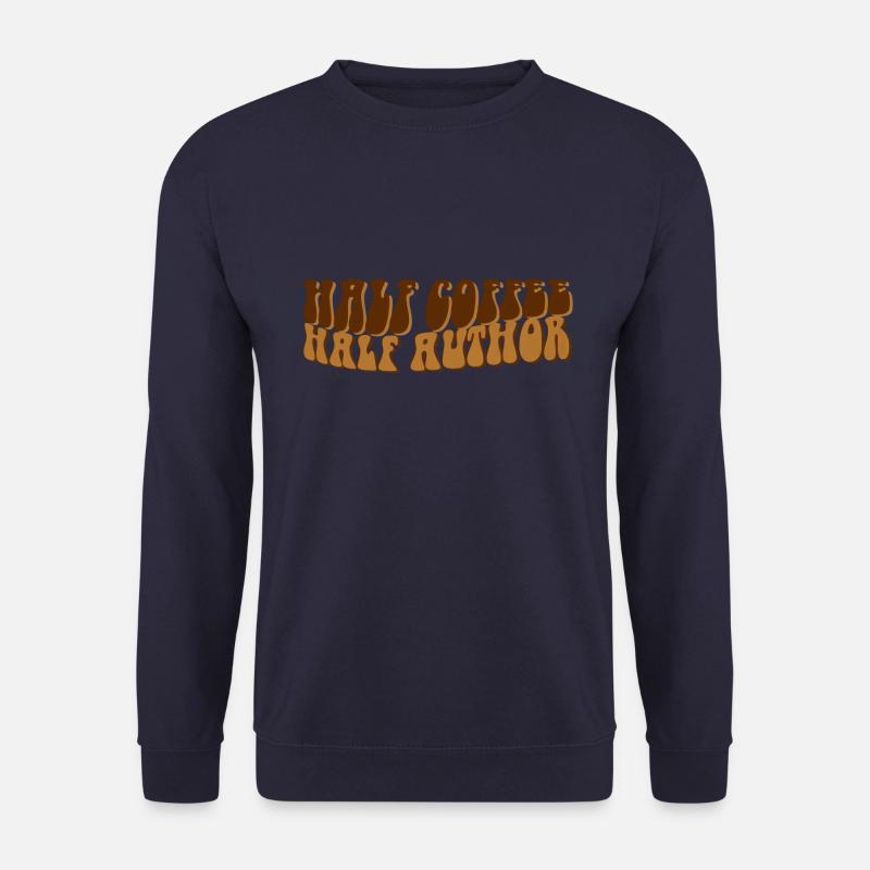Halb Kaffee halb Autor - Unisex Pullover - Navy