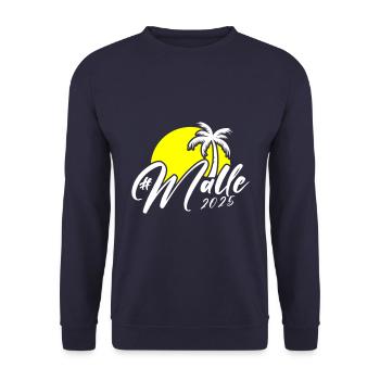 Malle 2025 Palmier - Sweat-shirt Unisexe - marine - Devant - Alina (178cm) & Michal (187cm)