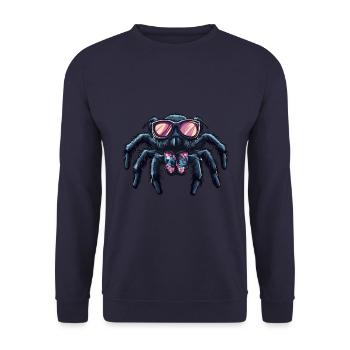 Tarantula Comic Funny Summer - Unisex Sweatshirt - navy - Front - Alina (178cm) & Michal (187cm)
