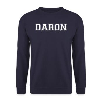 DARON - Sweat-shirt Unisexe - marine - Devant - Alina (178cm) & Michal (187cm)