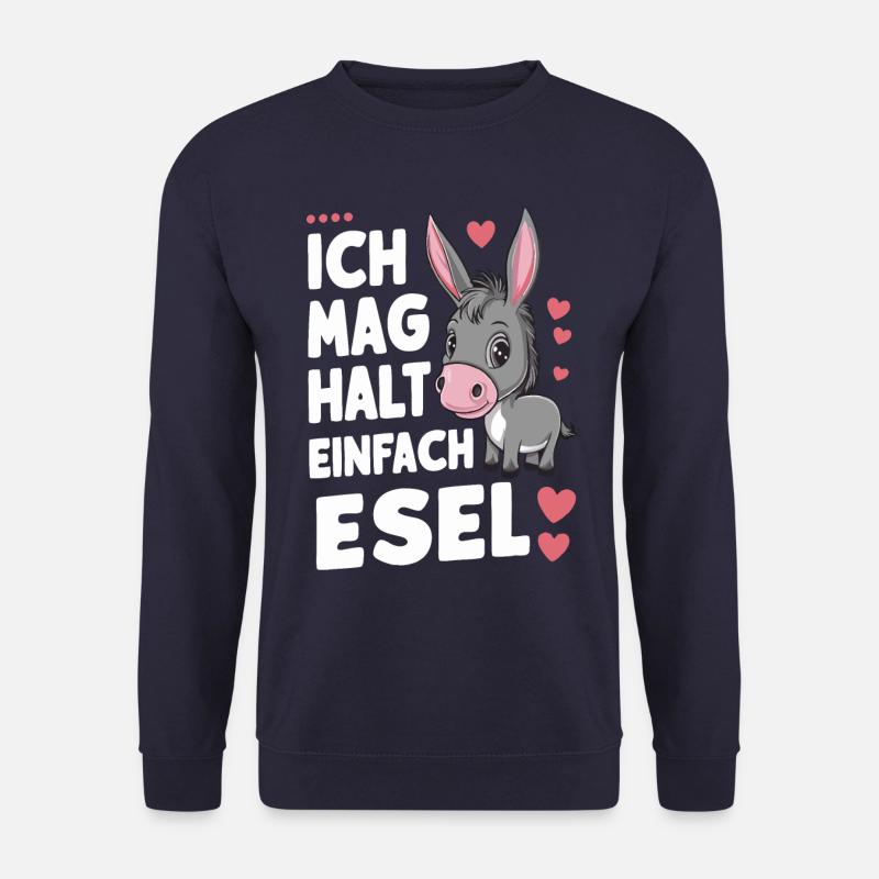 Esel Eselchen Maultier Muli - Unisex Pullover - Navy