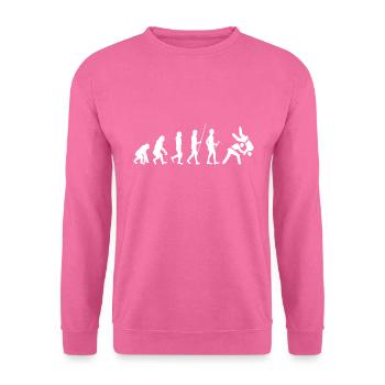 Évolution du judo - Sweat-shirt Unisexe - rose - Devant