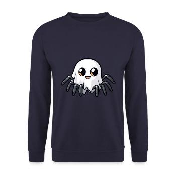 Tarentule Halloween Bande dessinée Fantôme - Sweat-shirt Unisexe - marine - Devant - Alina (178cm) & Michal (187cm)