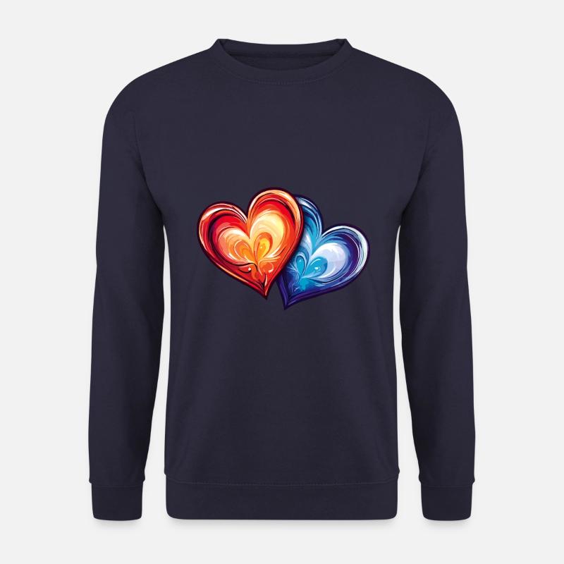 Bunte Herzen - Unisex Pullover - Navy