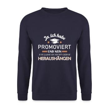 Doctorate doctor university graduation gift - Unisex Sweatshirt - navy - Front - Alina (178cm) & Michal (187cm)