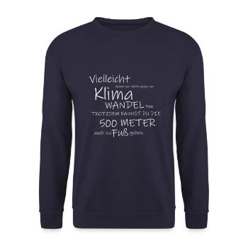 Klimawandel - Unisex Pullover - Navy - Vorne - Alina (178cm) & Michal (187cm)