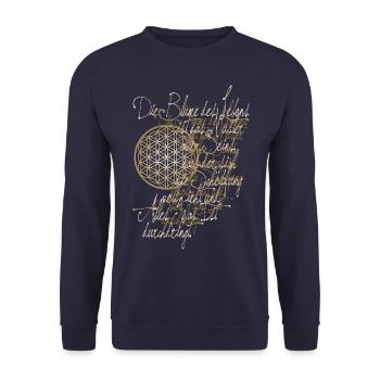 Poésie Calligraphie Fleur de Vie 3 - Sweat-shirt Unisexe - marine - Devant - Alina (178cm) & Michal (187cm)