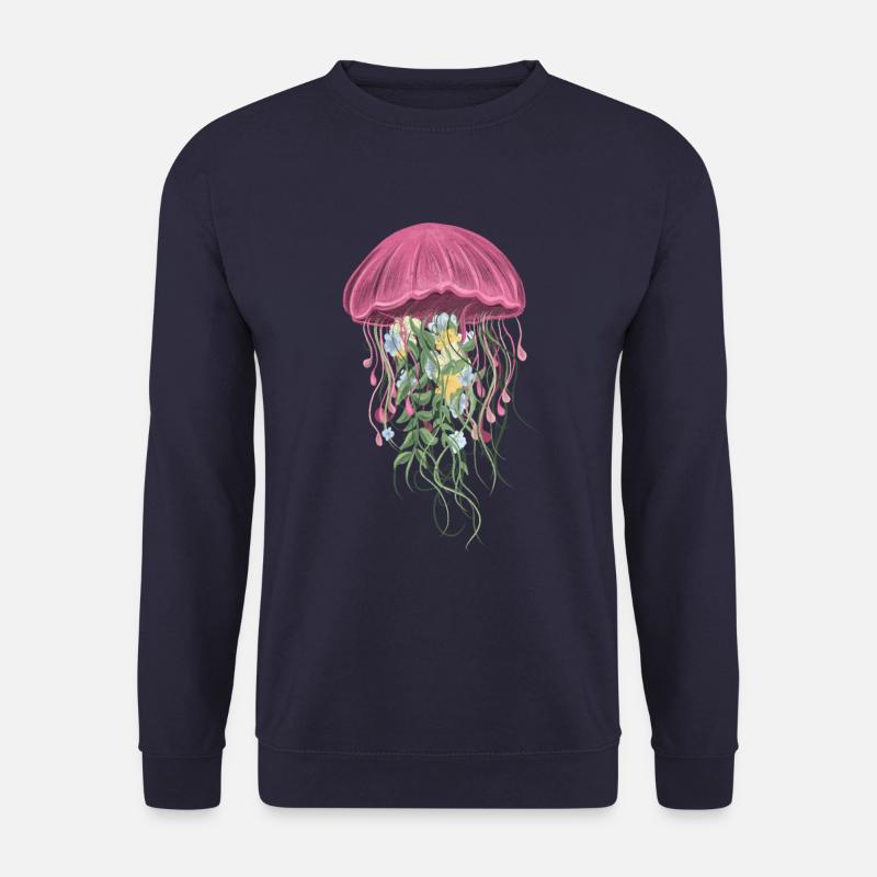 Qualle Aquarell - Unisex Pullover - Navy