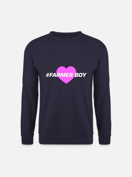 Farmer Boy Heart Love - Unisex Sweatshirt - navy