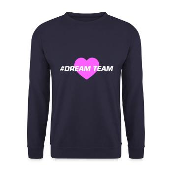 Dream Team Heart Love - Unisex Sweatshirt - navy - Front - Alina (178cm) & Michal (187cm)