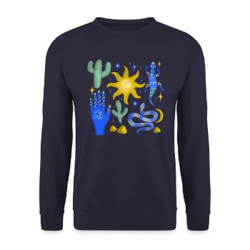 Magic Desert - Unisex Sweatshirt - navy - Front - Alina (178cm) & Michal (187cm)