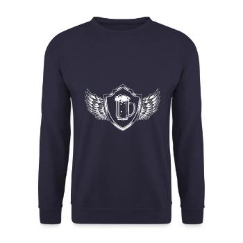 Chope à bière verre à bière Armoiries - Sweat-shirt Unisexe - marine - Devant - Alina (178cm) & Michal (187cm)