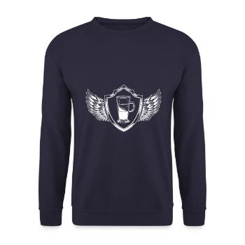 Coffee Coat of Arms - Unisex Sweatshirt - navy - Front - Alina (178cm) & Michal (187cm)