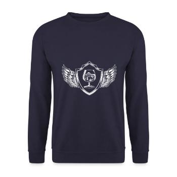 Whiskey Coat of Arms - Unisex Sweatshirt - navy - Front - Alina (178cm) & Michal (187cm)