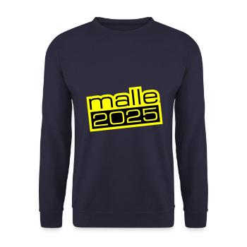 Malle 2025 - Unisex Pullover - Navy - Vorne - Alina (178cm) & Michal (187cm)