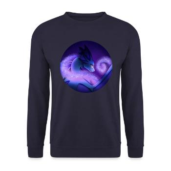 Stardust Dragon - Unisex Sweatshirt - navy - Front - Alina (178cm) & Michal (187cm)