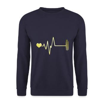 Oxygen Diving Heart Pulse - Unisex Sweatshirt - navy - Front - Alina (178cm) & Michal (187cm)