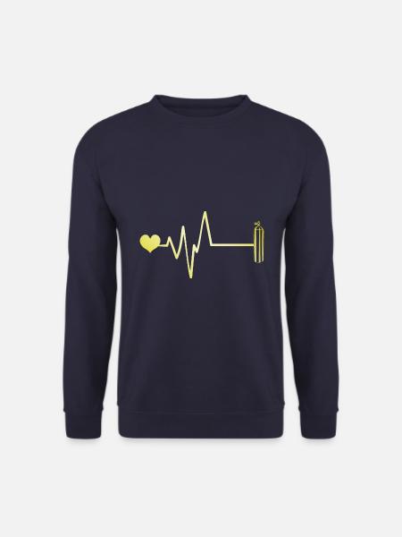 Oxygen Diving Heart Pulse - Unisex Sweatshirt - navy
