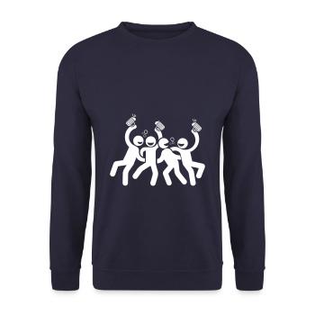 drinking drinking team - Unisex Sweatshirt - navy - Front - Alina (178cm) & Michal (187cm)