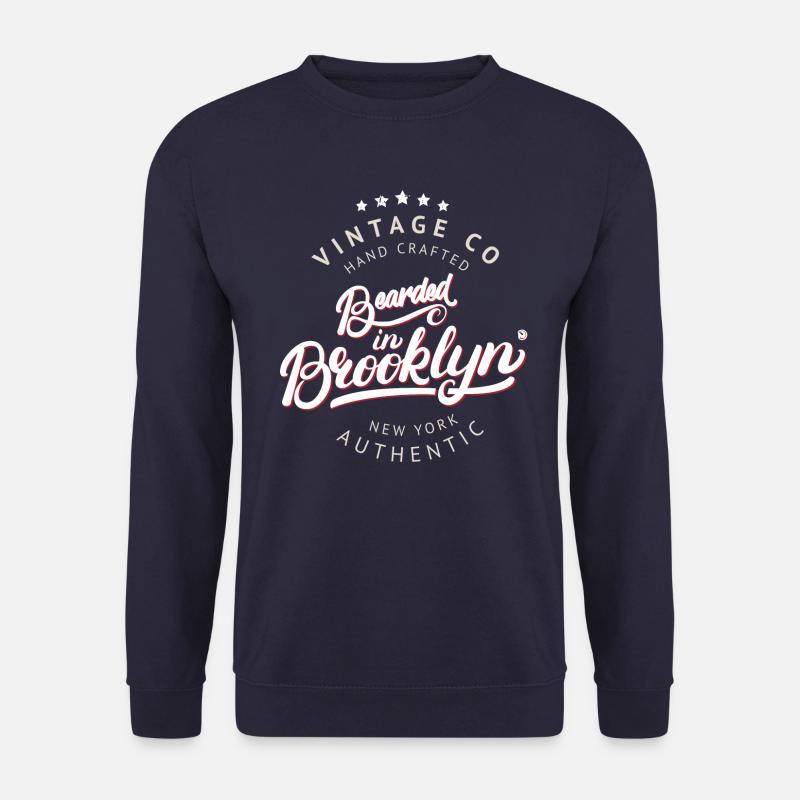 Bearded in Brooklyn - Unisex Pullover - Navy