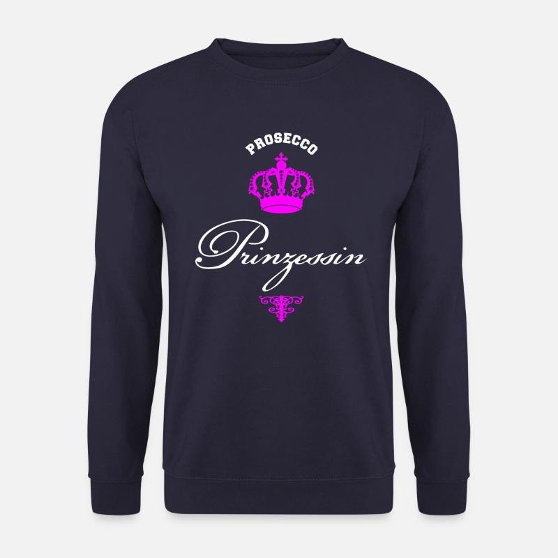 Prosecco Princess white pink - Unisex Sweatshirt - navy