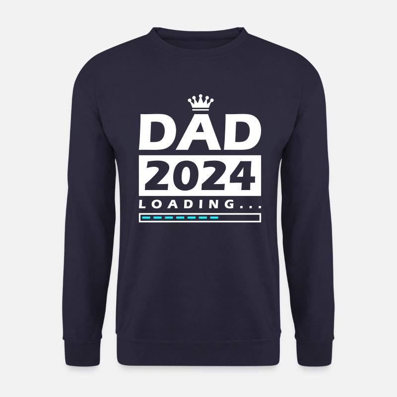 Dad 2024 Loading Papa - Unisex Pullover - Navy