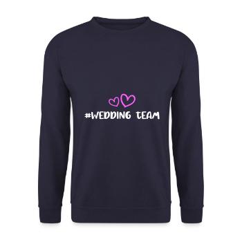 Wedding Team Heart - Unisex Sweatshirt - navy - Front - Alina (178cm) & Michal (187cm)