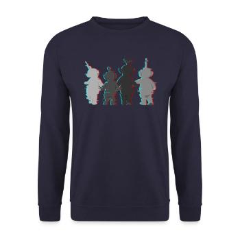 Teletubbies Cool Design With Static Effect - Unisex Sweatshirt - navy - Front - Alina (178cm) & Michal (187cm)