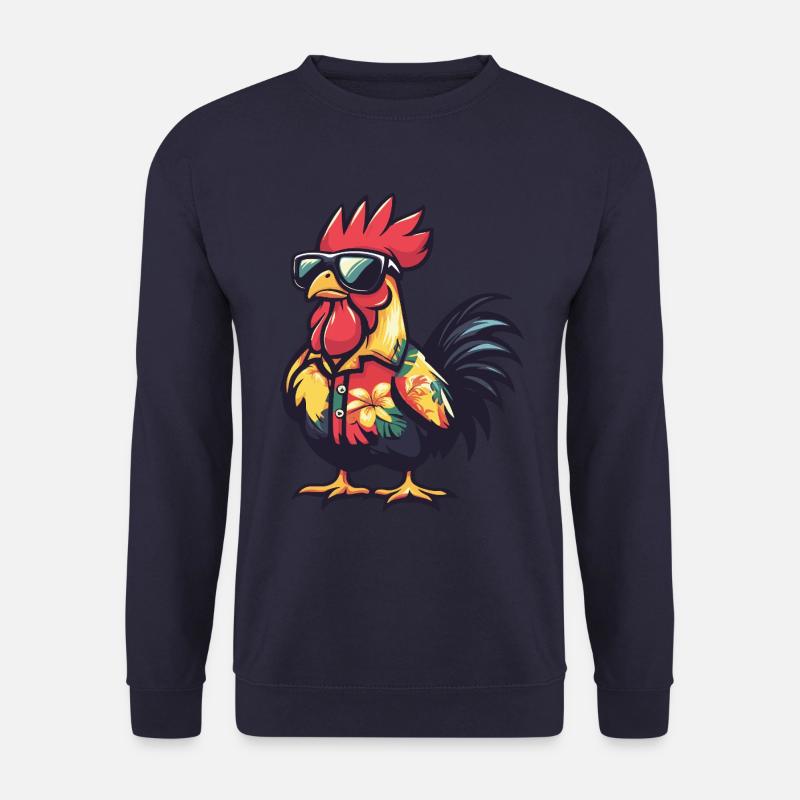Rooster Comic Funny Summer - Unisex Sweatshirt - navy