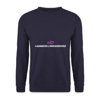 Junggesellinnenabschied Herz - Unisex Pullover - Navy - Vorne - Alina (178cm) & Michal (187cm)