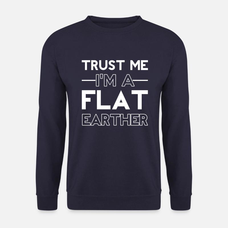 Flache Erde / Flat Earthe - Unisex Pullover - Navy