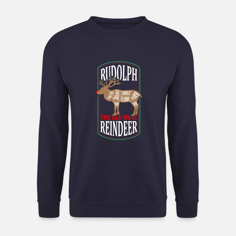 Rudolph Rentier - Weihnachtsfleischstücke - Unisex Pullover - Navy