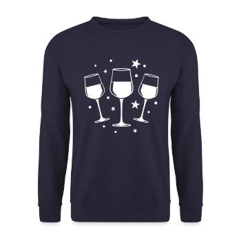 Wine Glass Red Wine Symbol Wine - Unisex Sweatshirt - navy - Front - Alina (178cm) & Michal (187cm)