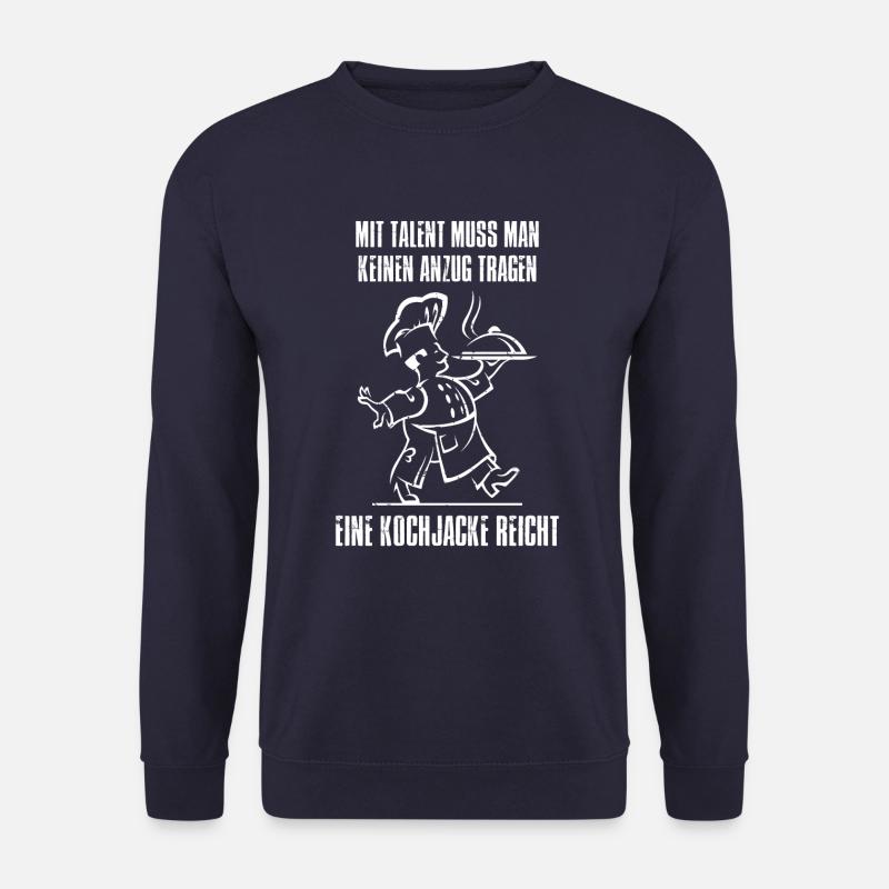 EINE KOCHJACKE REICHT - Unisex Pullover - Navy