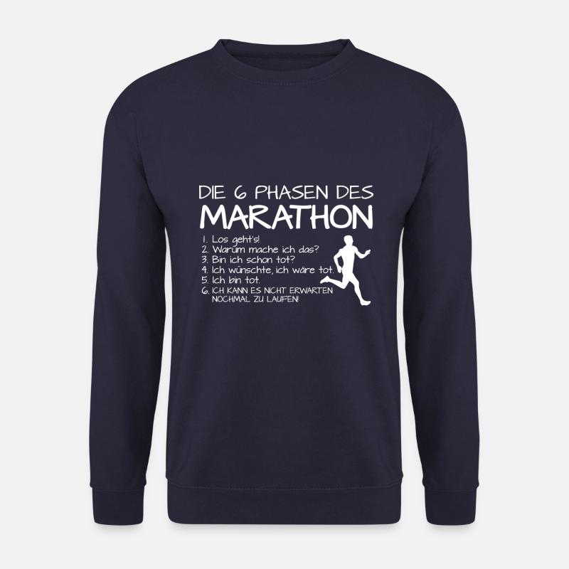 DIE 6 PHASEN DES MARATHON - Unisex Pullover - Navy