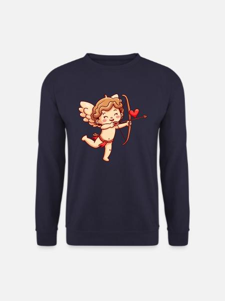 Engel Valentinstag Verliebt Cupid - Unisex Pullover - Navy