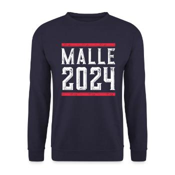 Malle 2024 Urlaub - Unisex Pullover - Navy - Vorne - Alina (178cm) & Michal (187cm)