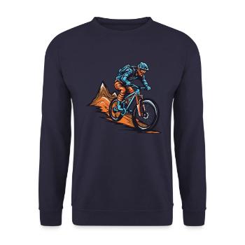 Vététistes Sports VTT - Sweat-shirt Unisexe - marine - Devant - Alina (178cm) & Michal (187cm)