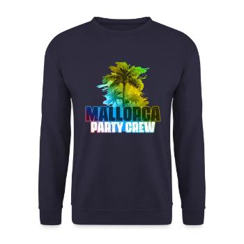 Mallorca Party Crew Bunt - Unisex Pullover - Navy - Vorne - Alina (178cm) & Michal (187cm)