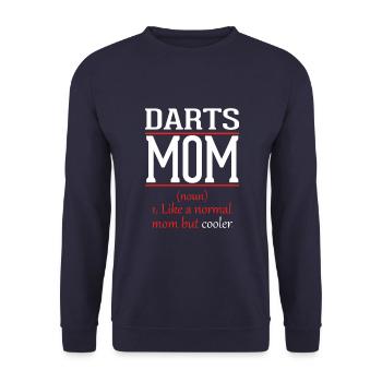 Darts Mama wie eine normale Mutter nur cooler - Unisex Pullover - Navy - Vorne - Alina (178cm) & Michal (187cm)