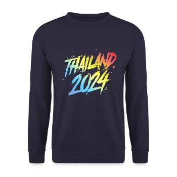 Thaïlande 2024 Équipe de vacances colorée - Sweat-shirt Unisexe - marine - Devant - Alina (178cm) & Michal (187cm)