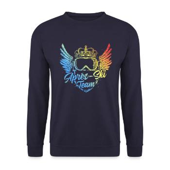 Apres Ski Team Ski Brille Bunt - Unisex Pullover - Navy - Vorne - Alina (178cm) & Michal (187cm)