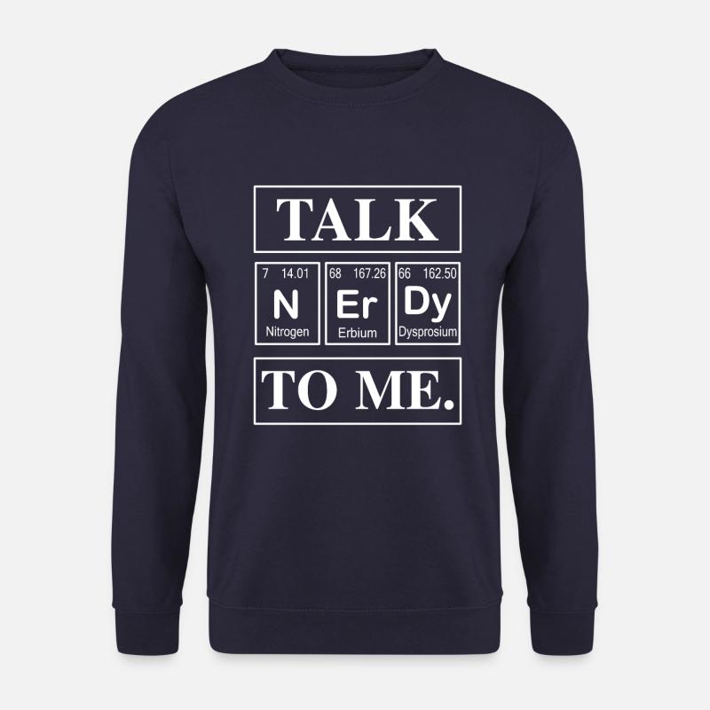 TALK NERDY TO ME - Unisex Pullover - Navy