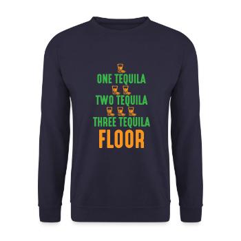 ONE TEQUILA, TWO TEQUILA.. - Unisex Sweatshirt - navy - Front - Alina (178cm) & Michal (187cm)