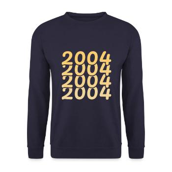 2004 Born in 2004 - Unisex Sweatshirt - navy - Front - Alina (178cm) & Michal (187cm)