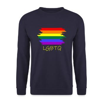 LGBTQ - Unisex Pullover - Navy - Vorne - Alina (178cm) & Michal (187cm)