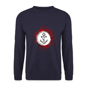 Anchor Harbor Icon - Unisex Sweatshirt - navy - Front - Alina (178cm) & Michal (187cm)