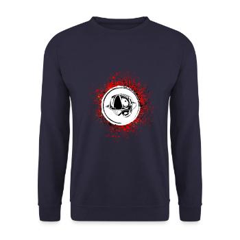 Firefighter Helmet Icon - Unisex Sweatshirt - navy - Front - Alina (178cm) & Michal (187cm)